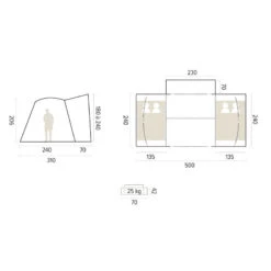 Auvent De Camping-car Gonflable NORTH TWIN 20 Auvent De Camping-car Gonflable NORTH TWIN -Magasin De Matériel De Camping En Plein Air auvent camping car gonflable north twin 4