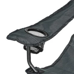 Fauteuil Camping ACIER Gris Noir -Magasin De Matériel De Camping En Plein Air fauteuil acier gris noir 2