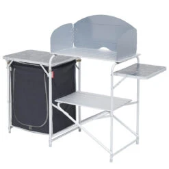 Meuble De Cuisine Avec Desserte Gris/noir 7 Meuble De Cuisine Avec Desserte Gris/noir -Magasin De Matériel De Camping En Plein Air meuble cuisine desserte gris noir 2